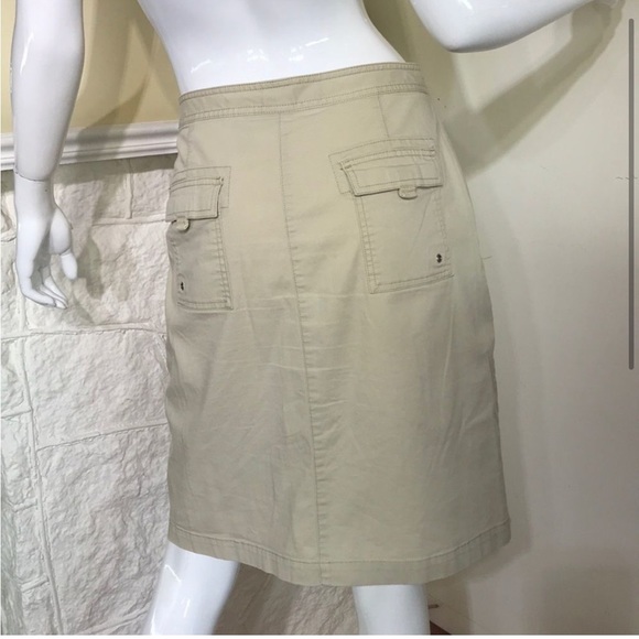 L. L. Bean Khaki Cotton Skirt - Picture 2 of 5